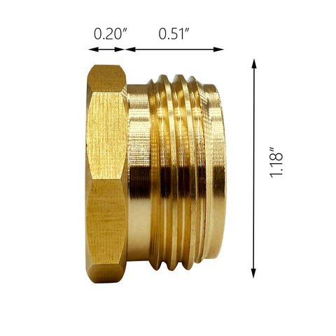 GESHATEN brass G-thread to GHT adapter for easy setup