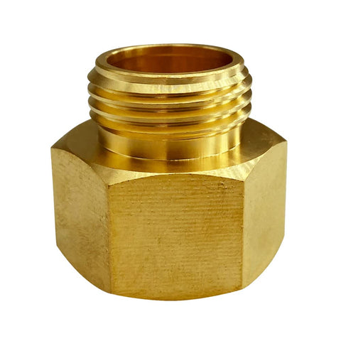 Close-up of solid brass body showing corrosion resistance