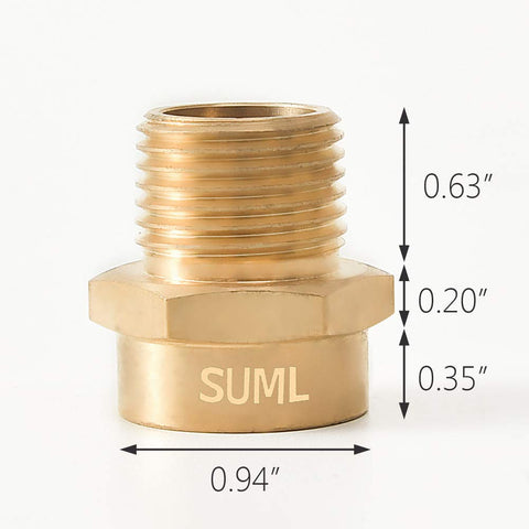 Geshaten brass thread detail showing corrosion resistance for long-term use.