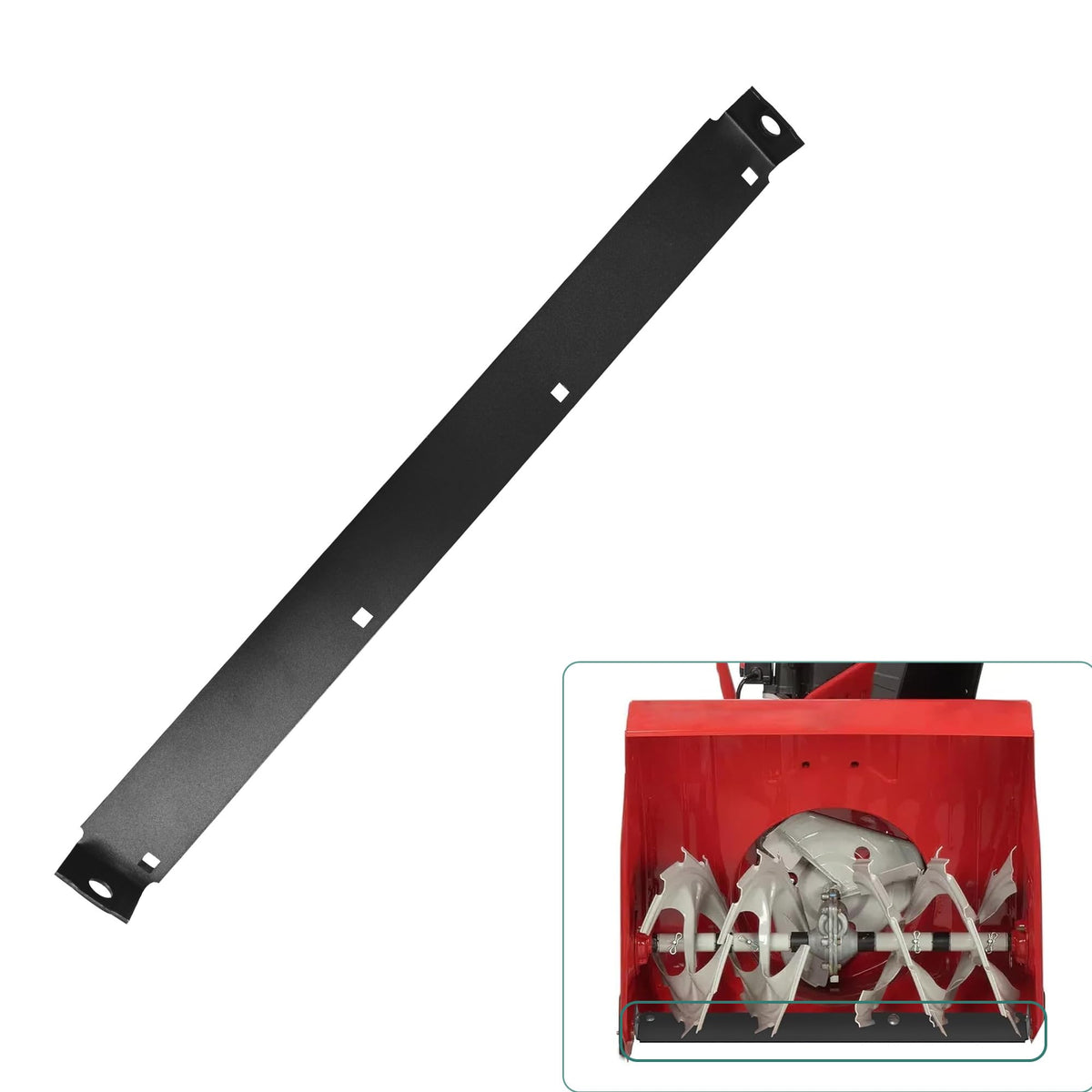 Gesleben 24-inch snow blower shave plate improves snow clearance with smooth feed to the auger.