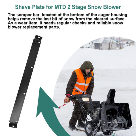 Gesleben durable snow plate emphasizes wear resistance during heavy snowfall tasks.