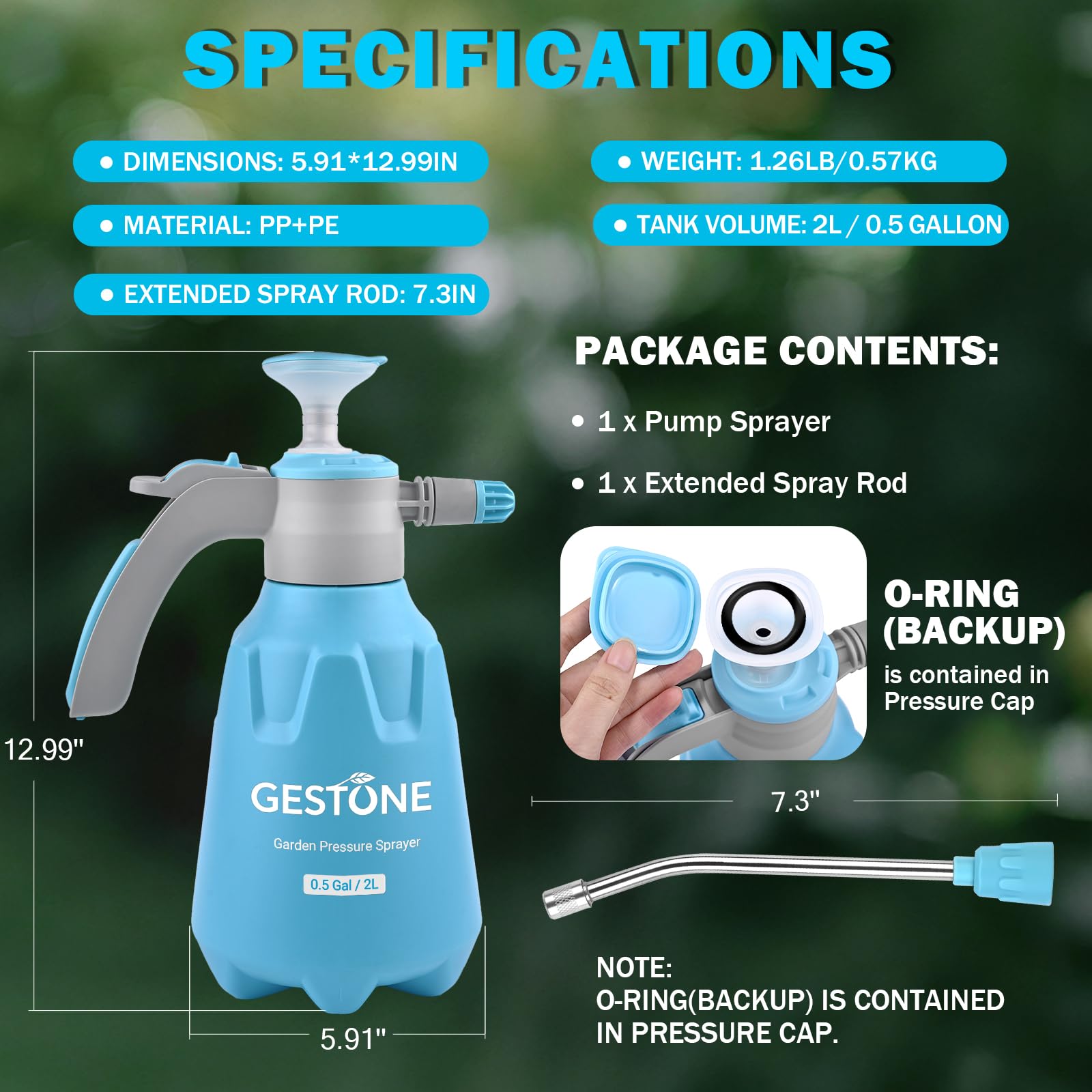 GESTONE clear waterline shows fluid level at a glance