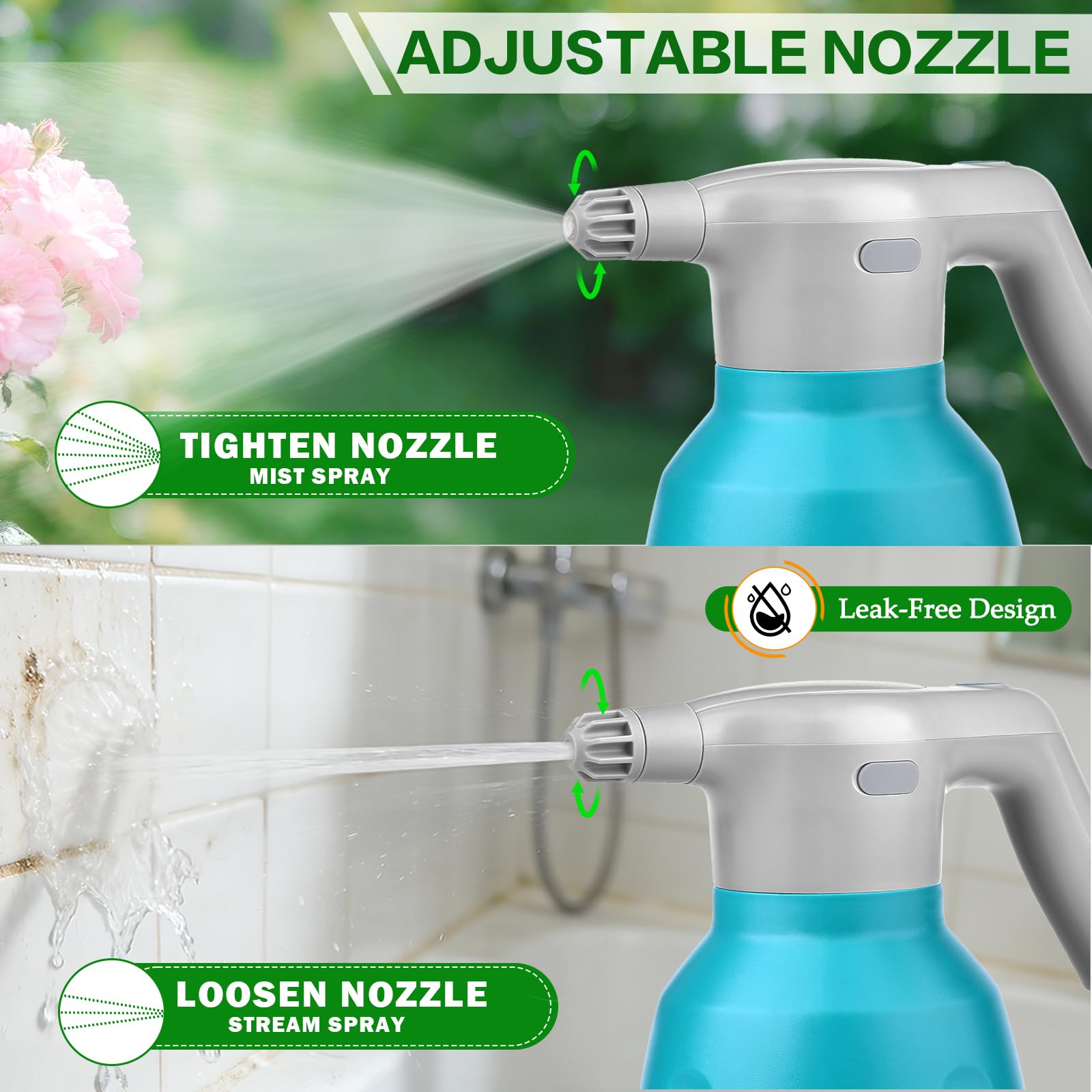 GESTONE transparent fluid level window helps monitor remaining solution during spraying.