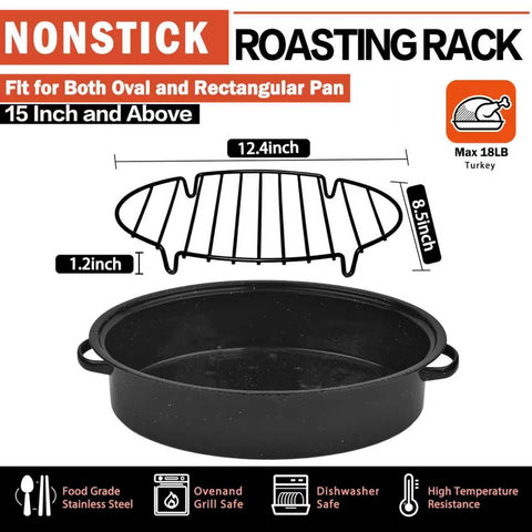 Gestone elevated heat circulation rack improves airflow to promote even cooking.