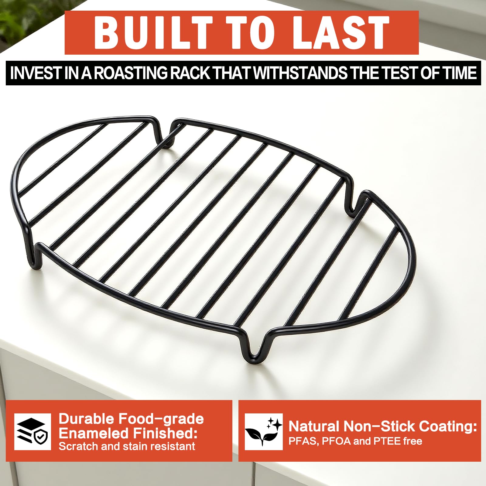 Gestone gift-ready roasting rack makes a practical kitchen gift for holidays and gatherings.