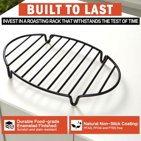 Gestone gift-ready roasting rack makes a practical kitchen gift for holidays and gatherings.