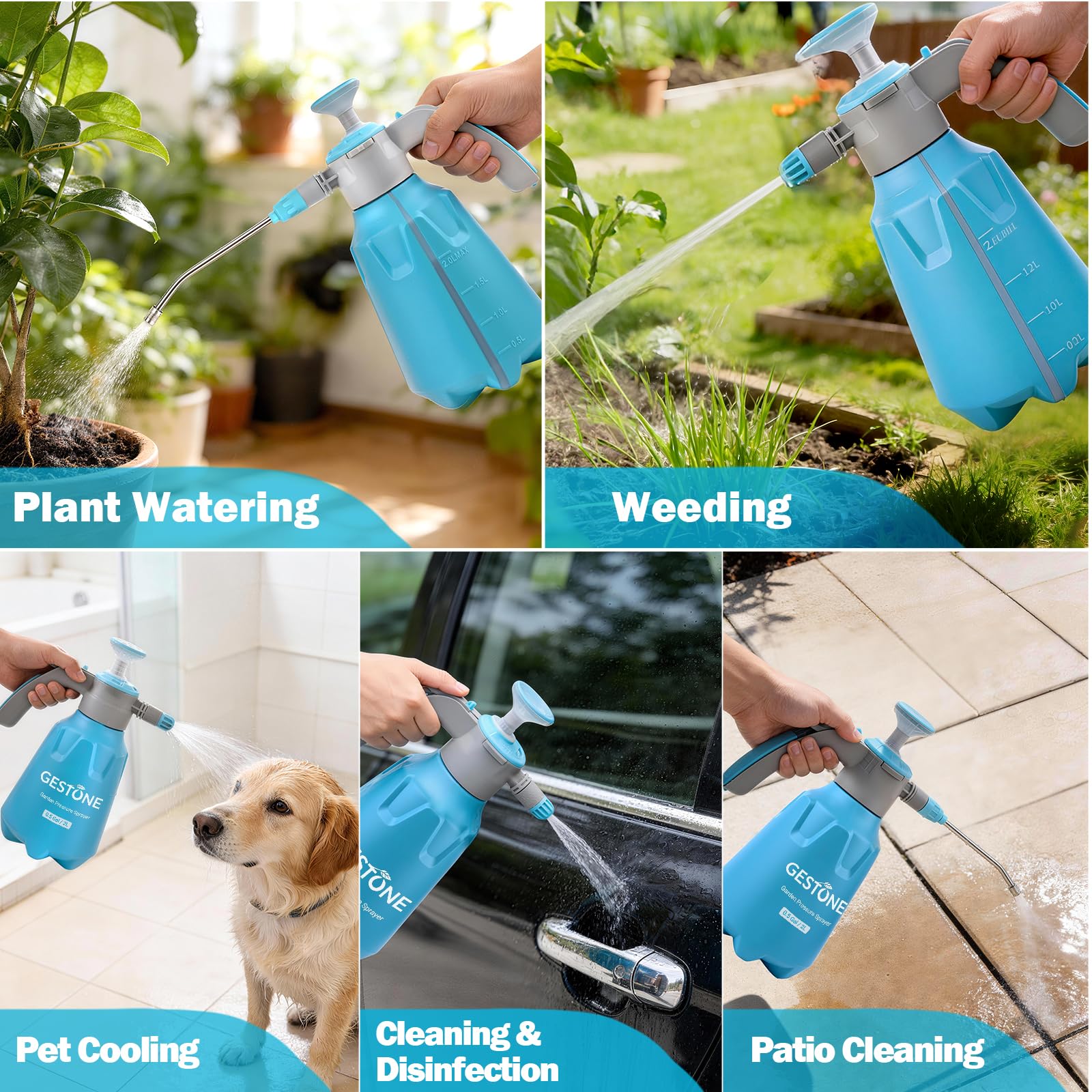 GESTONE one-button lock enables continuous spraying with less effort