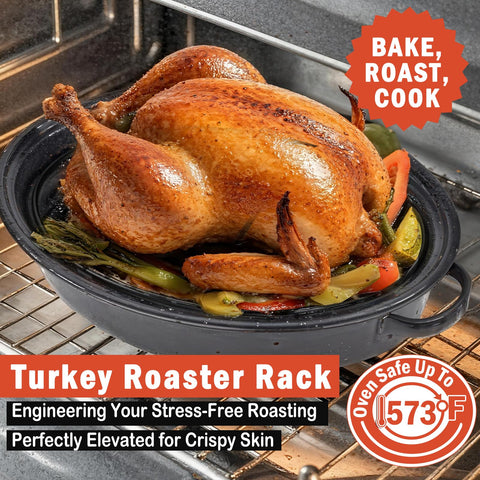 Gestone oven rack insert ideal for elevating poultry fat drainage and even browning.