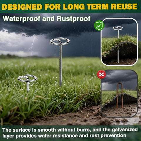 GESTONE secure artificial turf and ground fabric on uneven ground.