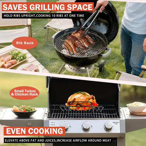GESTONE ten-rib rack holds multiple servings for gatherings.