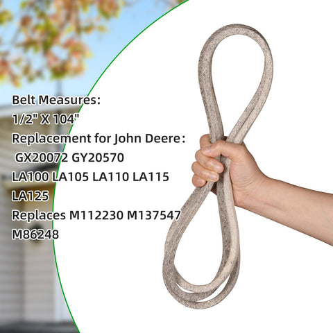 Gesyesor D100-D130 series belt highlighting durable construction for multiple deck models