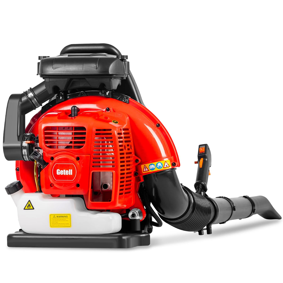Getell GB657 Pro backpack leaf blower with 63cc engine for efficient yard cleanup.
