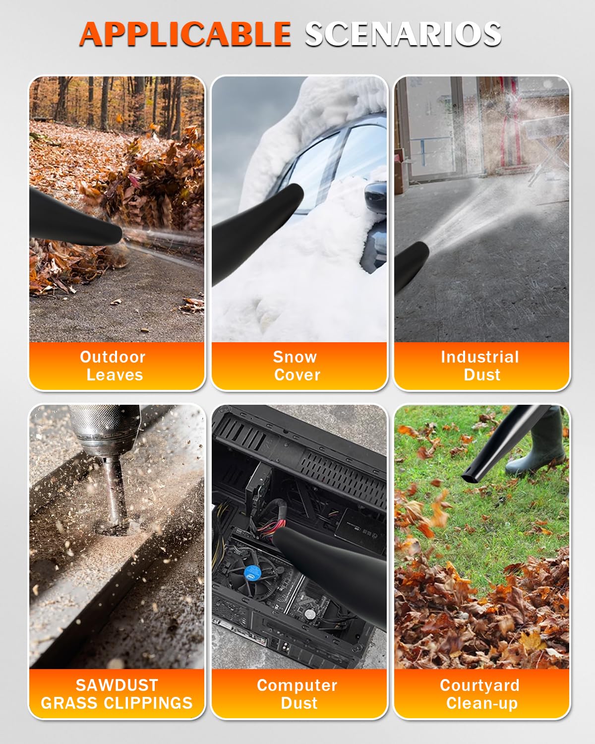 Getell leaf blower all-weather construction for year-round use.