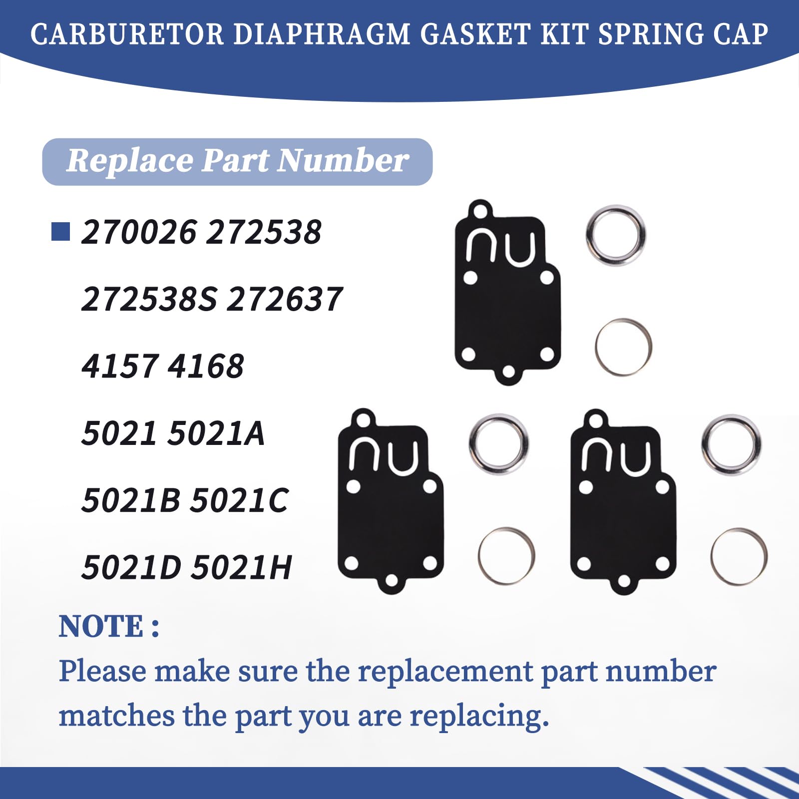 Getfarway springs 3pcs support steady pressure for responsive carburetion.