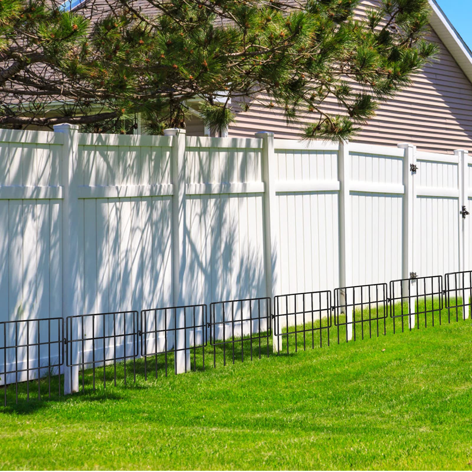 Getlay 10-piece fence kit provides flexible 10-foot coverage.