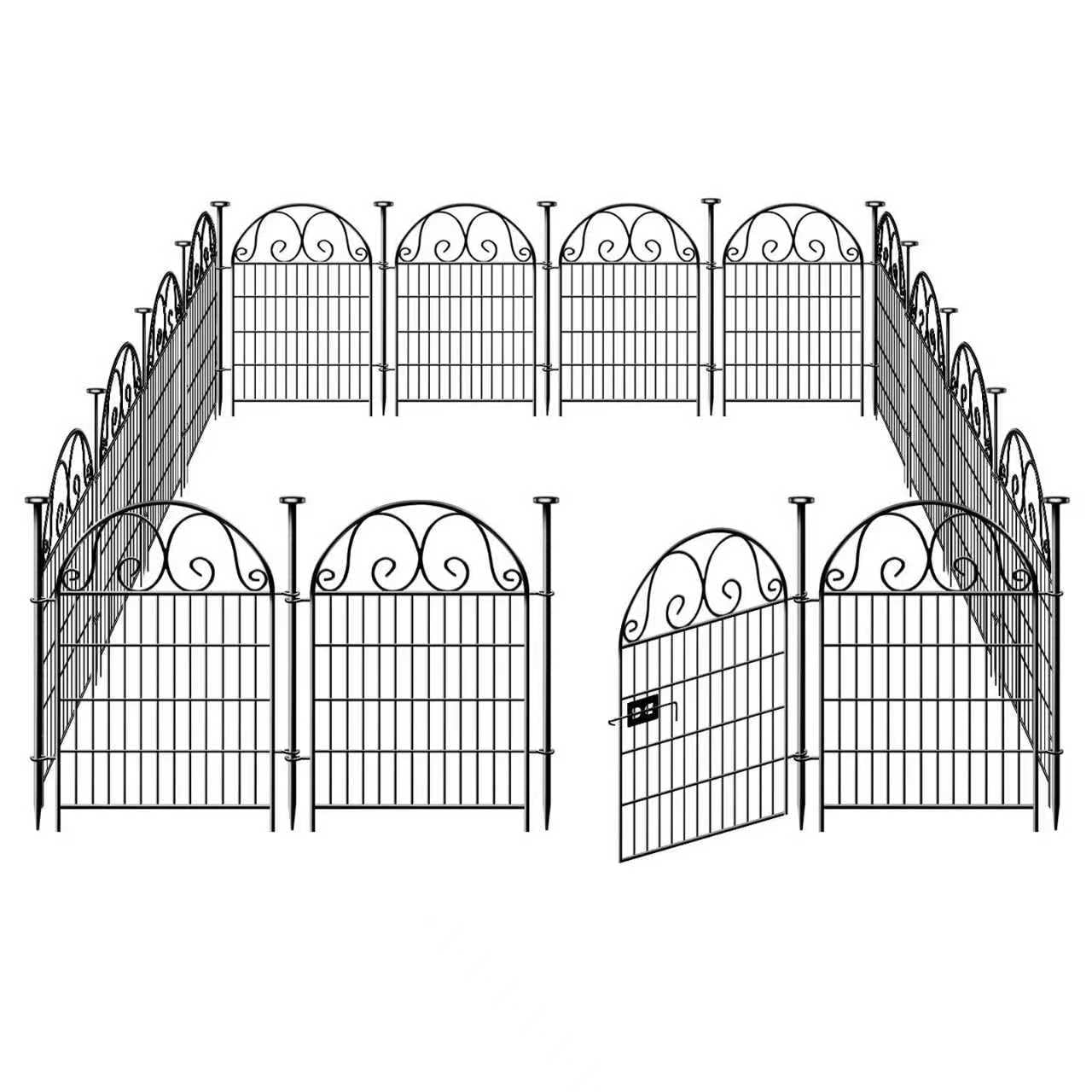 Getlay tall garden fence close-up highlights rust-resistant metal wire outer frame.