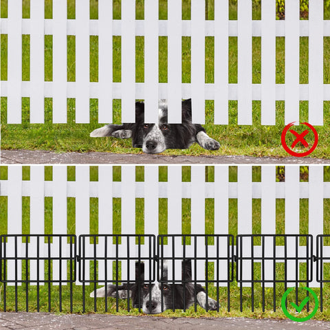 Getlay garden border fence around flower beds for decorative separation.
