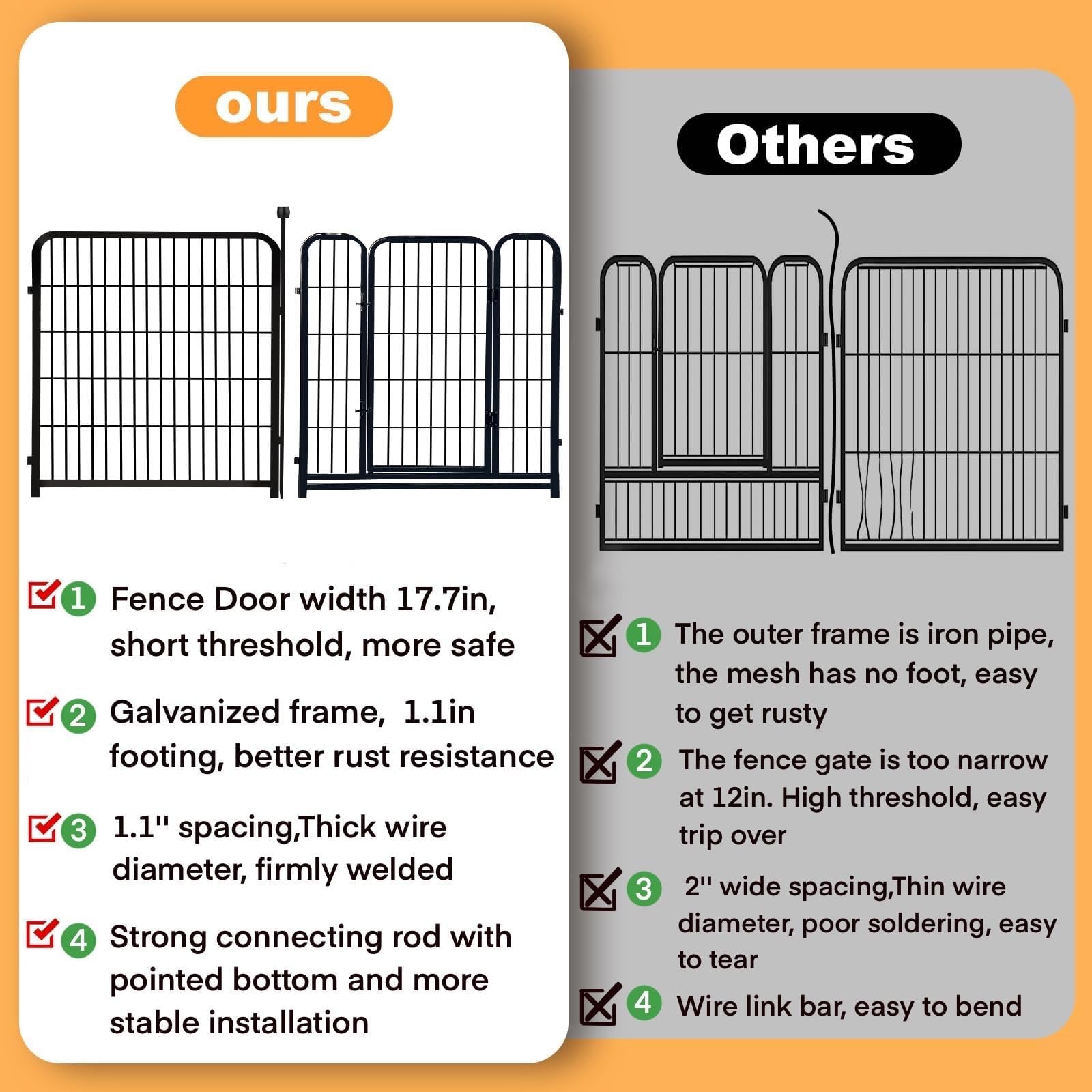 Getlay garden fence bottom anti-friction sleeve protects floors during indoor use.