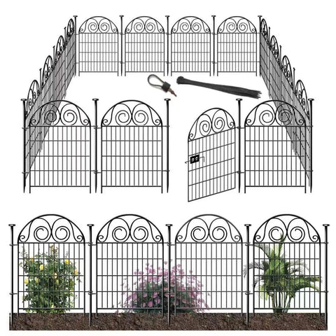 Getlay tall garden fence assembly demonstrates easy yard setup for borders.