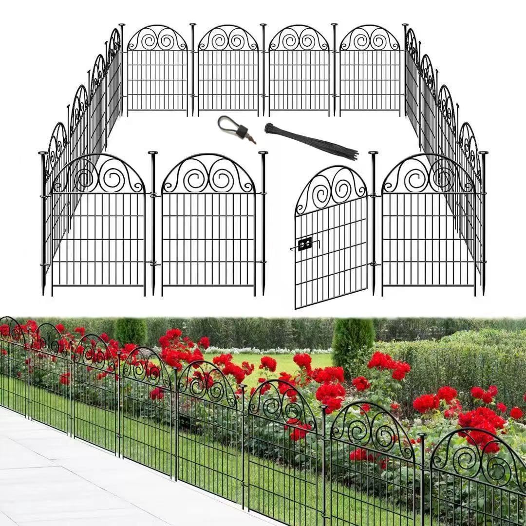 Getlay tall garden fence panel assembly showing modular sections for flexible yard boundaries