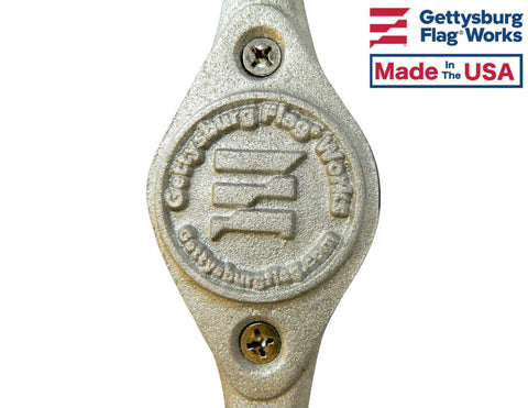 Gettysburg Flag Works stainless screws detail for corrosion-resistant installation.