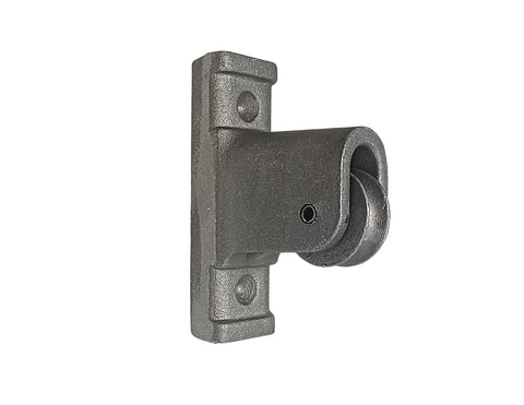 Gettysburg Flag Works non-drilled silver aluminum vertical pulley close-up for durable flagpole upgrade