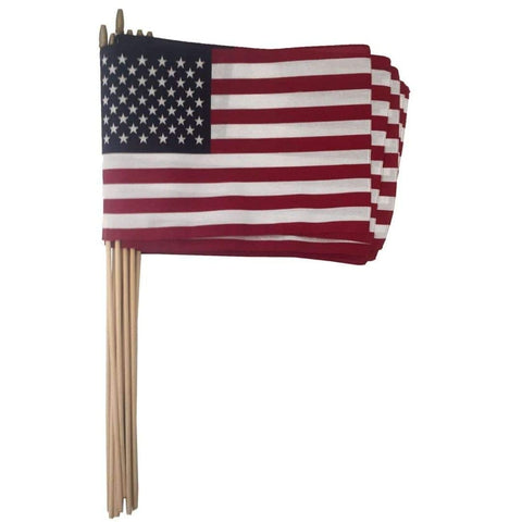 Gettysburg Flag Works 12x18 US flag on a 30-inch dowel with gold tip for display.