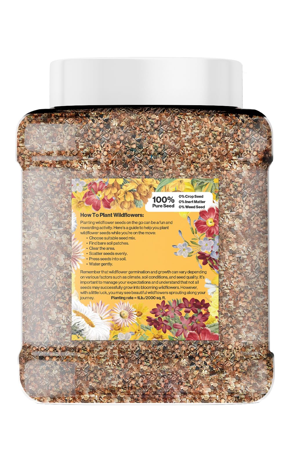 GevaGrow Save the Bees Wildflowers blossoms closeup promotes vibrant blooms and pollinator visits.