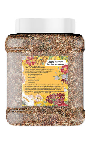 GevaGrow Save the Bees Wildflowers blossoms closeup promotes vibrant blooms and pollinator visits.