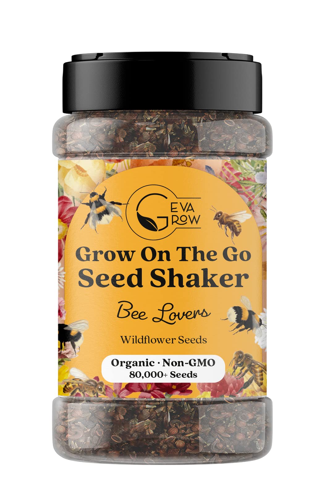 GevaGrow Save the Bees mix being scattered to attract pollinators in pots.