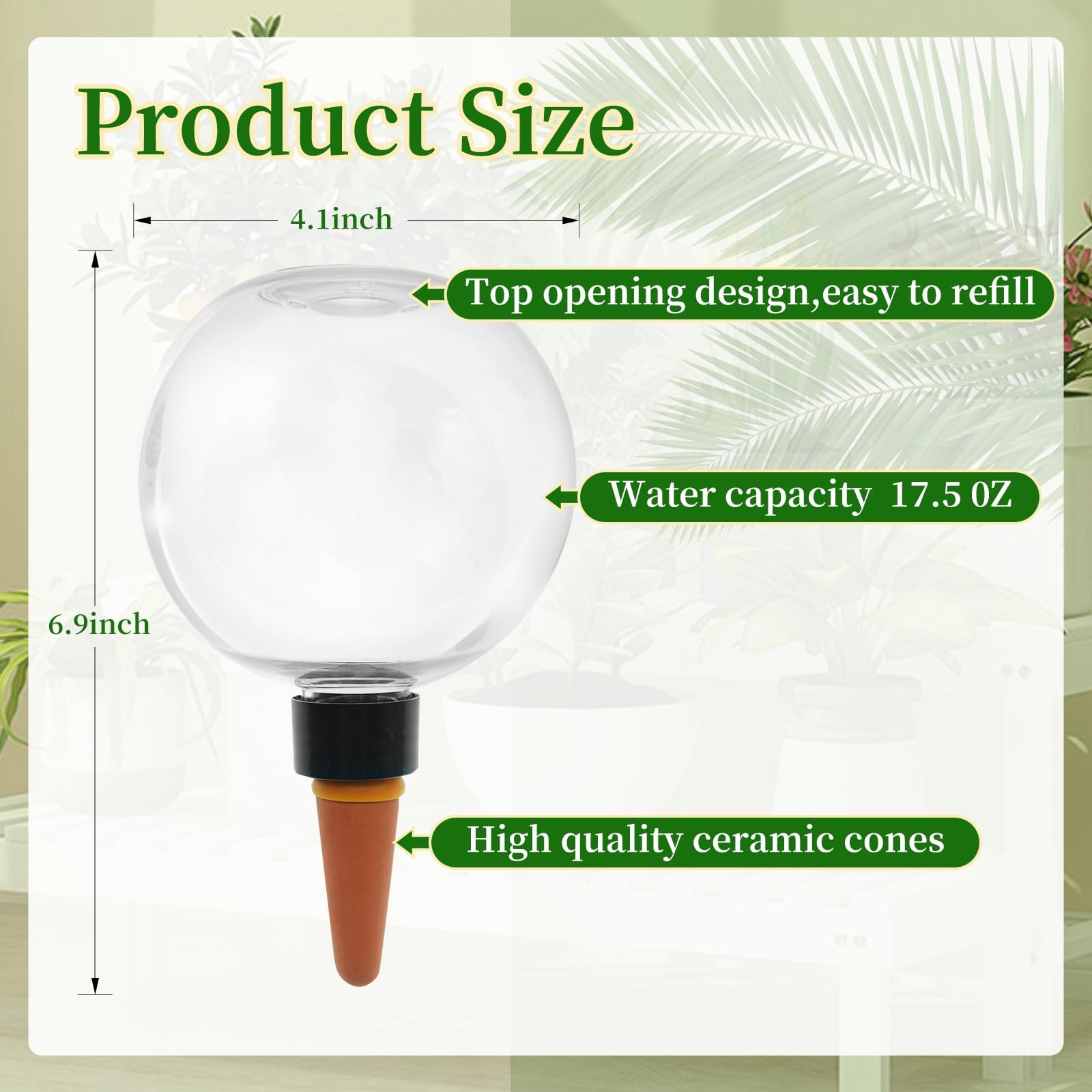 GEWOSI 500ml reservoir close-up shows long-lasting moisture for greens.