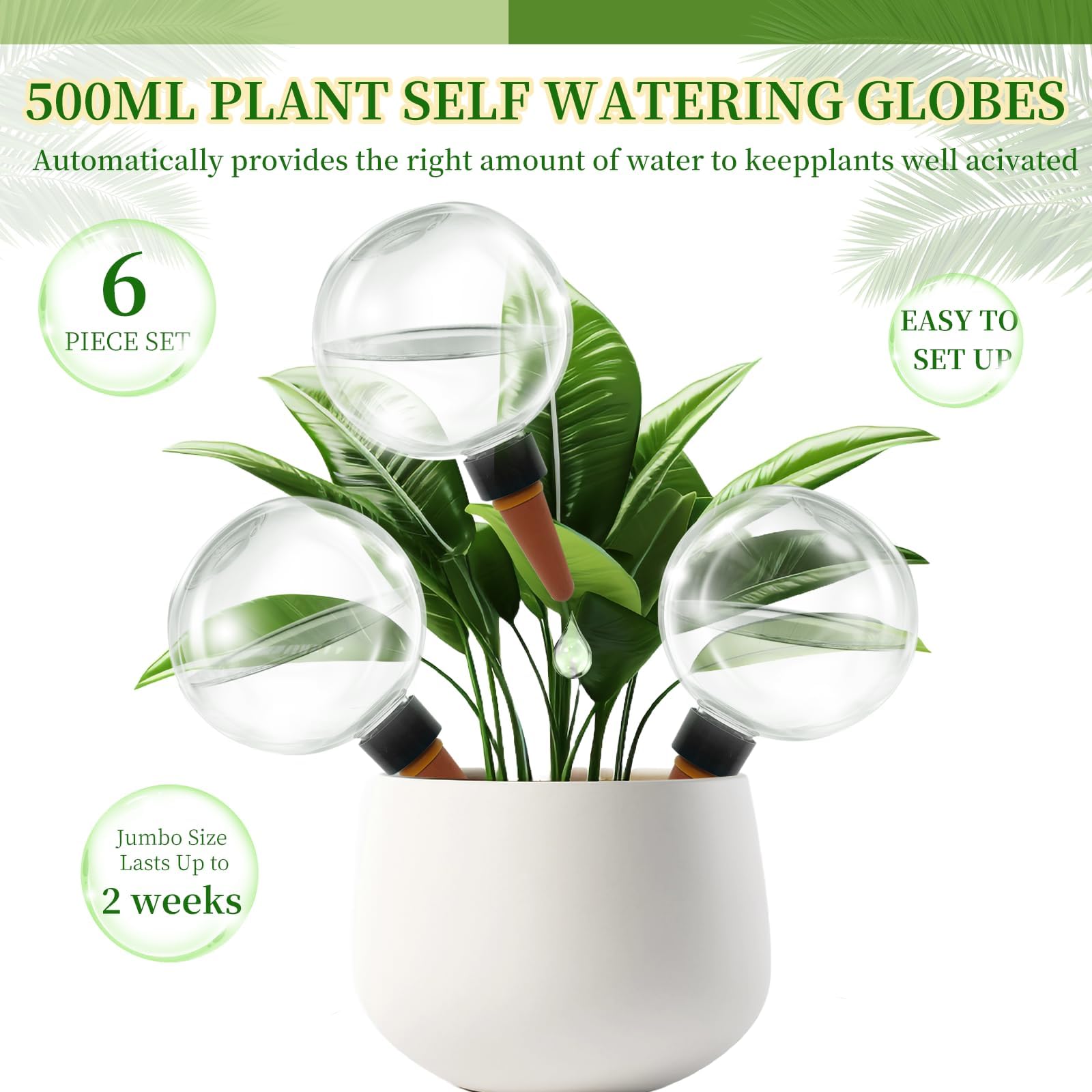 GEWOSI stylish globes add decor while watering indoor plants.