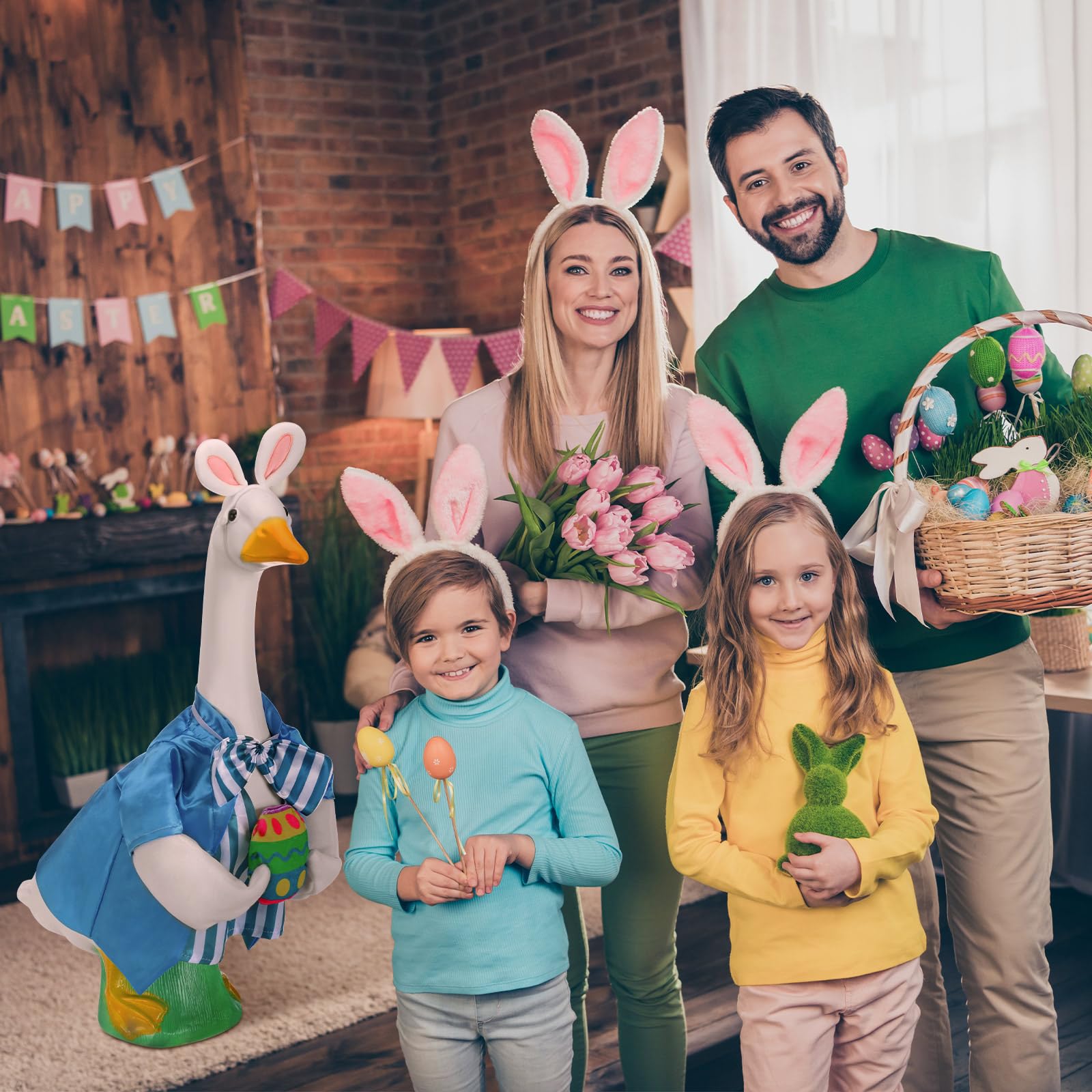Geyoga Easter goose outfit fits standard 23-inch geese for easy setup