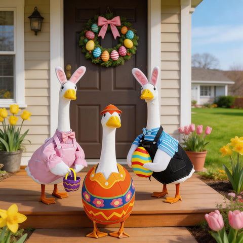 Geyoga Easter goose outfits yellow on goose highlights vibrant spring color.