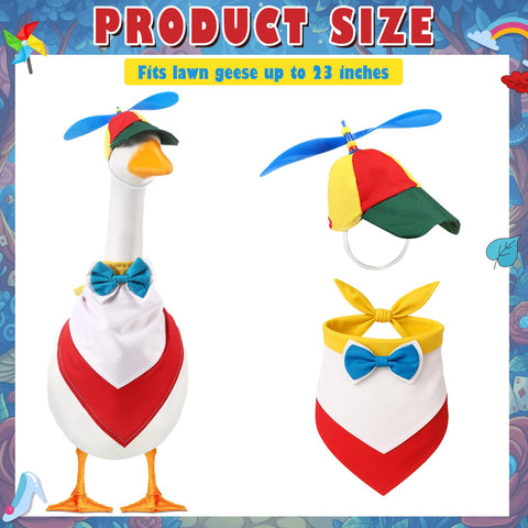 Geyoga rainbow helicopter cap on a goose hat adds whimsical outdoor flair