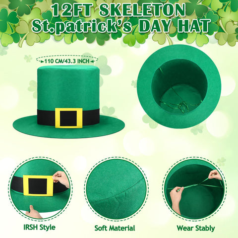 Geyoga St Patrick's Day garland 2m adds shimmering cohesion.