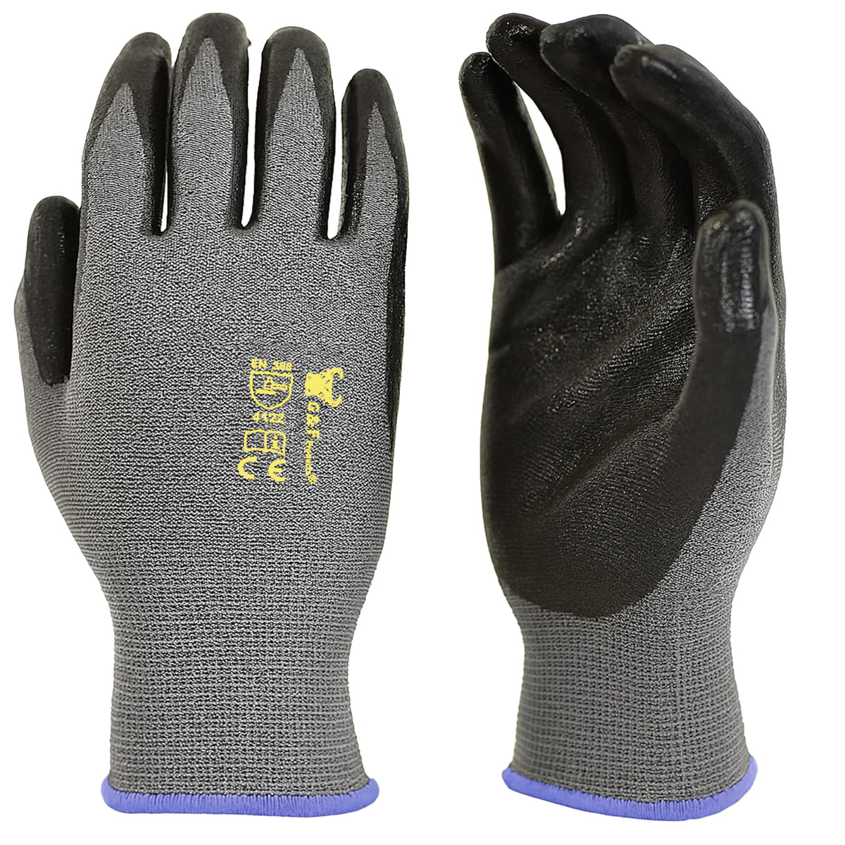 G & F 1520 gloves closeup with micro-foam coating for light, precise handling.