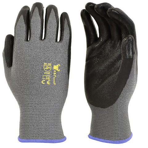 G & F 1520 gloves closeup with micro-foam coating for light, precise handling.