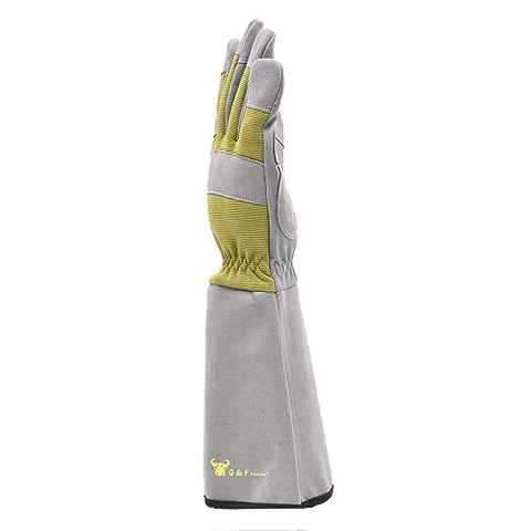 G & F Florist Pro gloves cuff view highlights extra long protection.