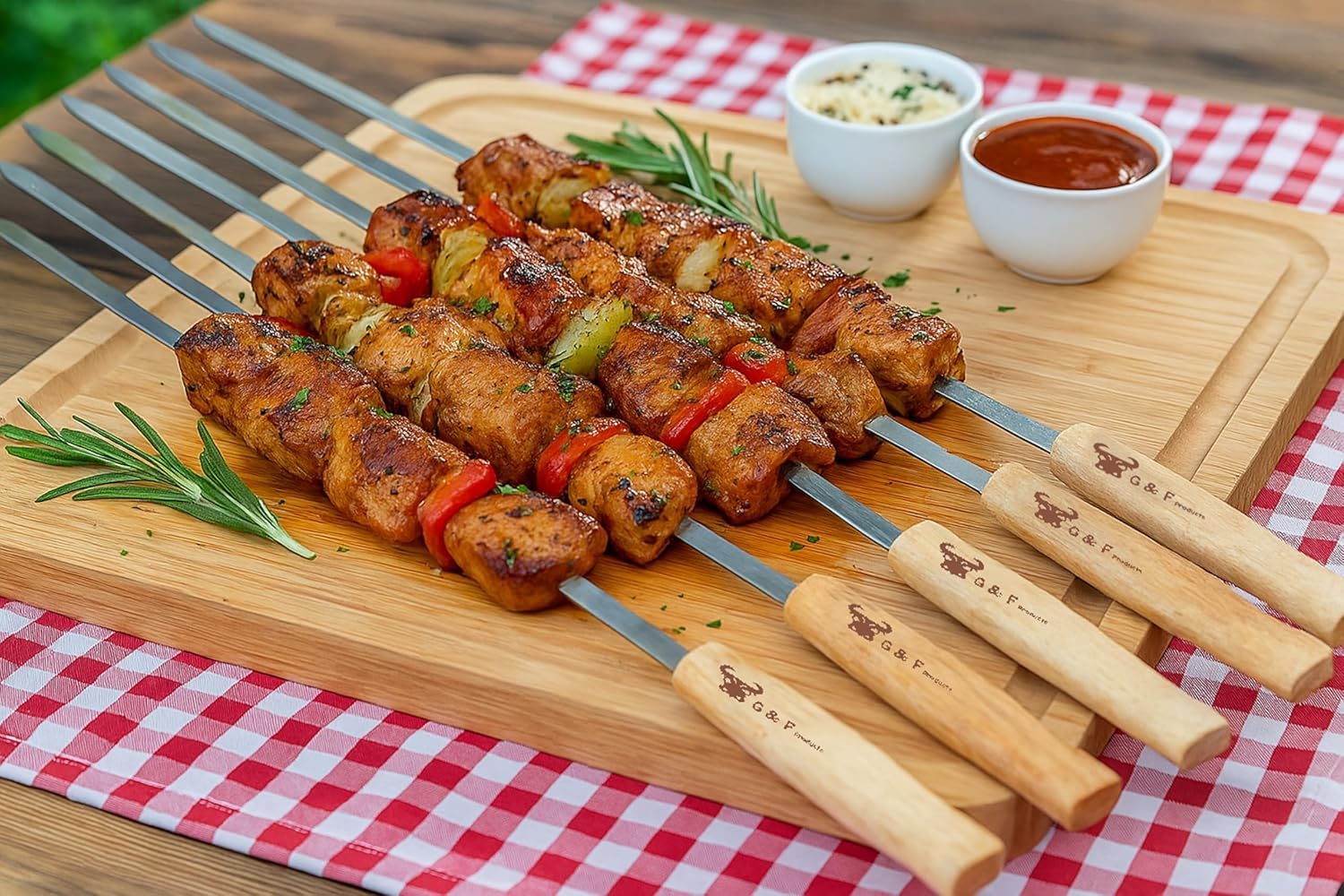 G & F Products hardwood handles provide secure grip during turning outdoors.