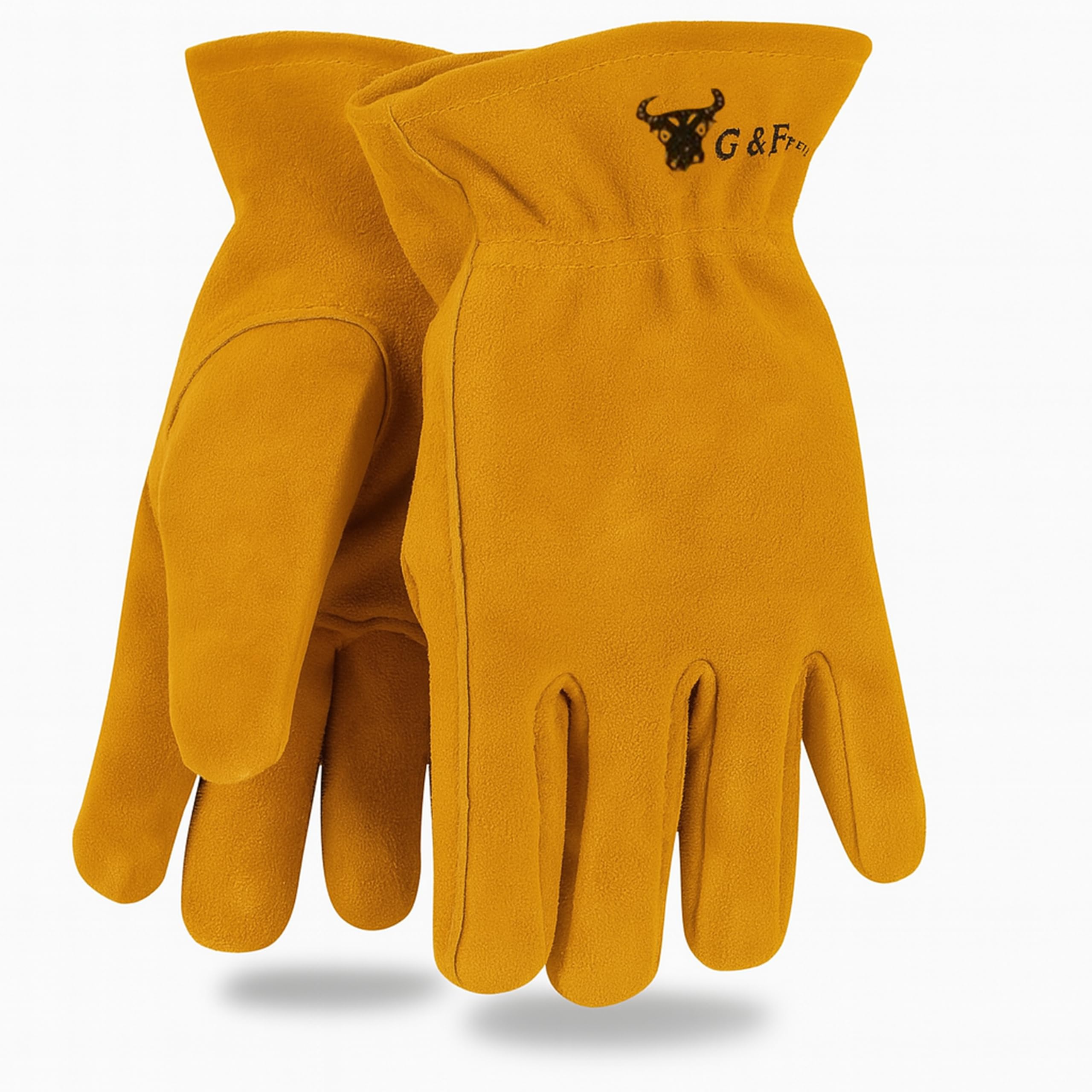 GF JustForKids gloves in gray protect little hands with synthetic leather.
