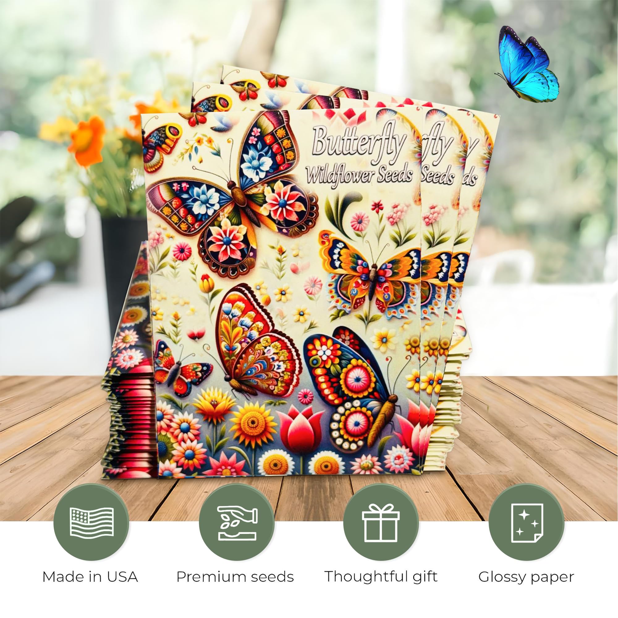 GFF Grass Flip Flops wedding favor setup featuring colorful wildflowers