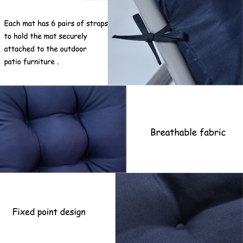 Generous 61 by 19 by 3.14 inch size supports extended lounging.
