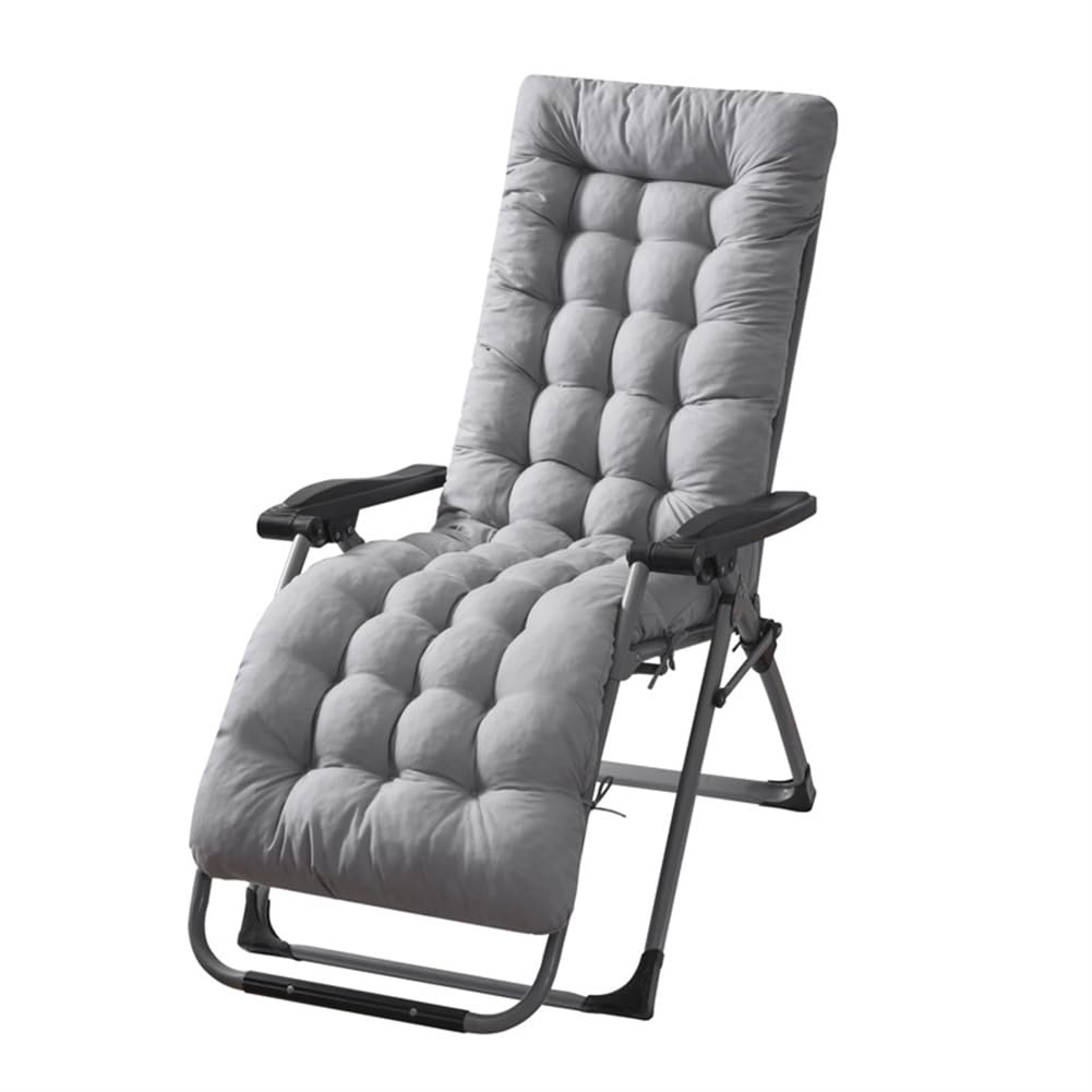 Gfgift patio chaise lounger cushion in grey adds plush outdoor comfort.