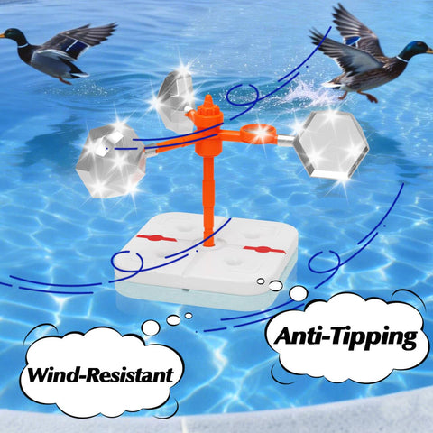 GFYYBKJ dock and backyard installation reduces frequent bird visits with gentle motion