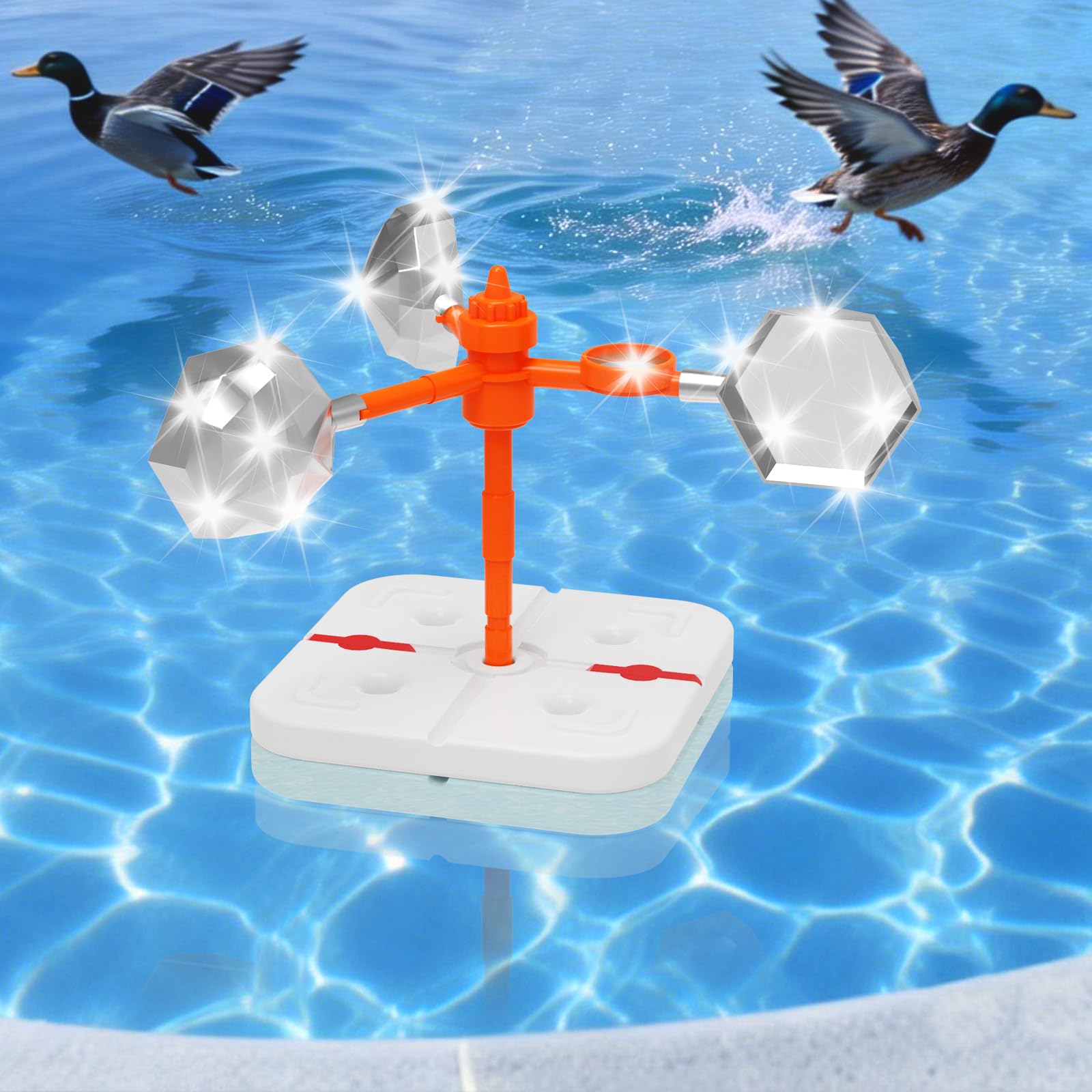 GFYYBKJ pool bird deterrent device floats on water to deter pool birds