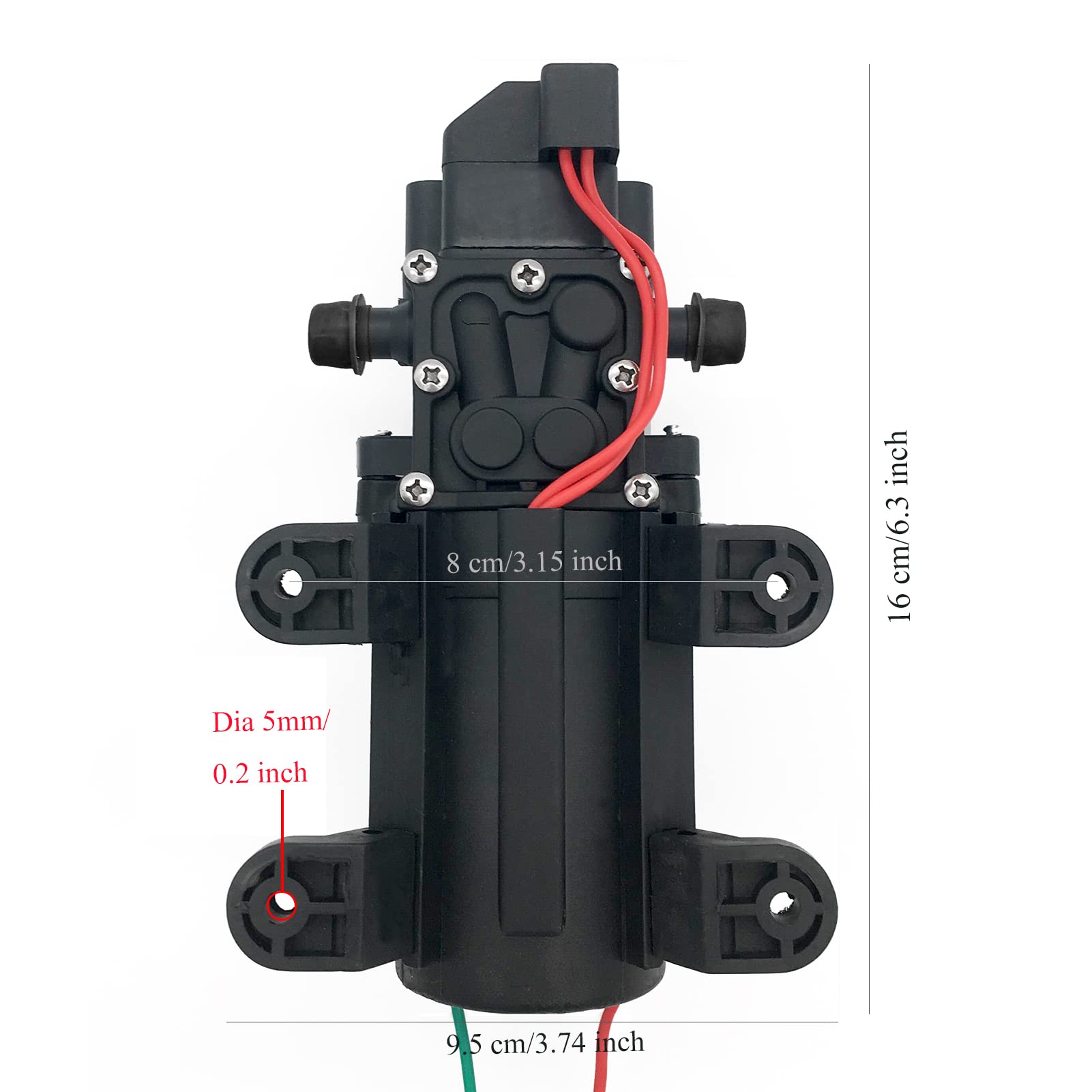 G Ganen RV camper setup featuring 12V pump and taps