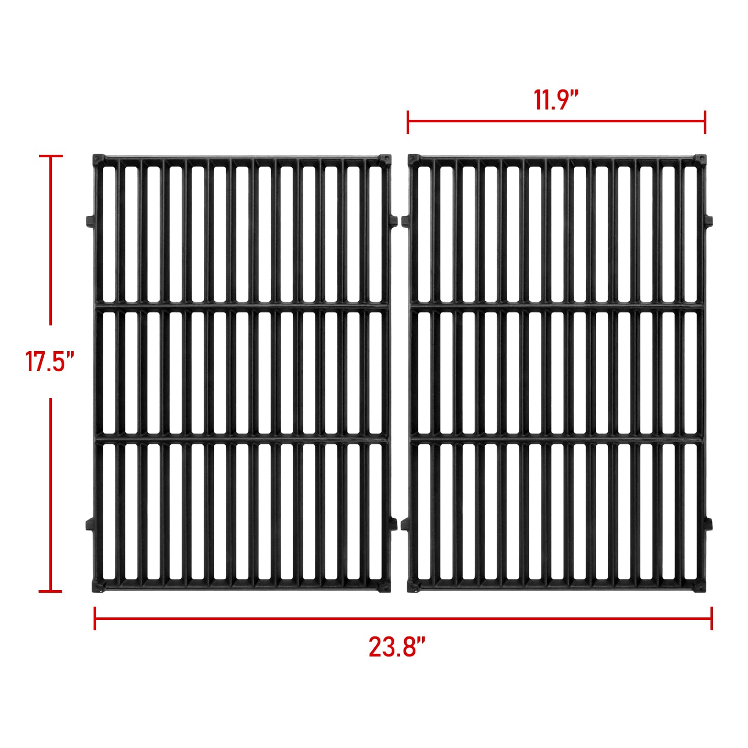 GGC 7638/7639 grates emphasize even heat dispersion for Weber Spirit