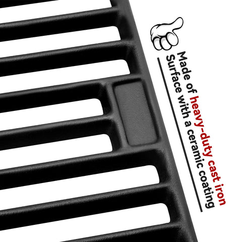 GGC heavy-duty cast iron construction emphasizing heat retention for rich grill marks.