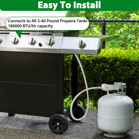 GGC Versatile hose works with grills, heaters, fire pits, RVs, and generators